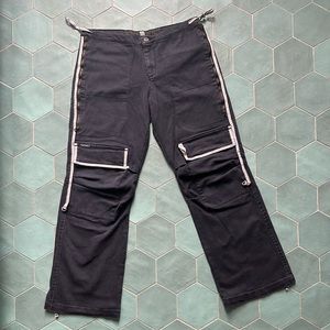 Black Girbaud Wide Leg low-rise Jeans 32